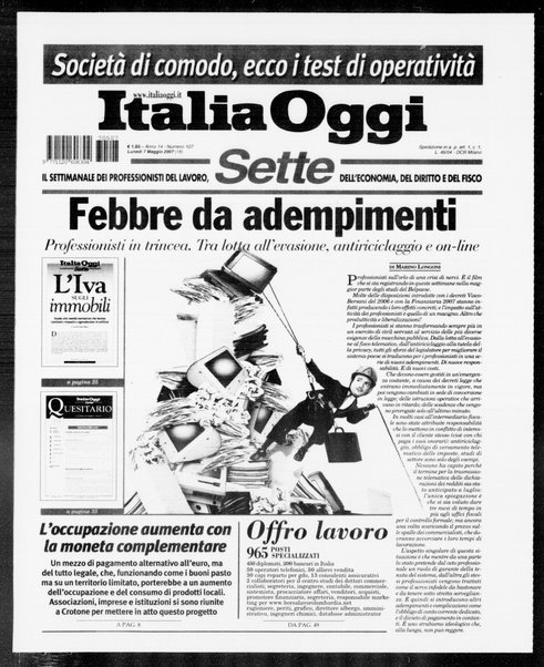 Italia oggi : quotidiano di economia finanza e politica